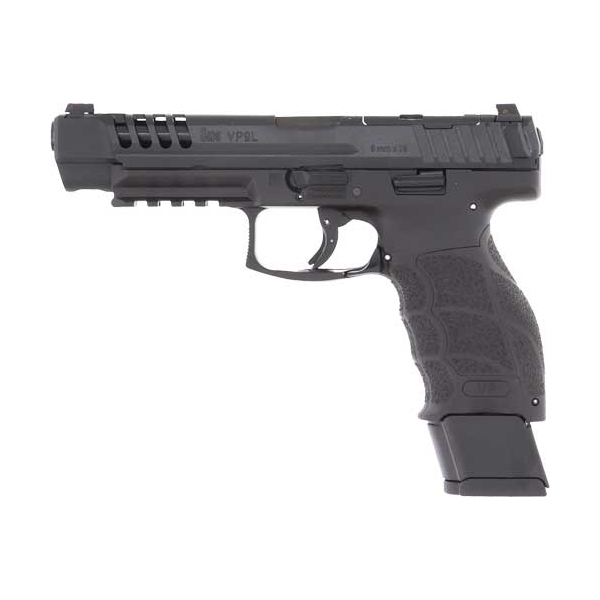 Hk Vp9l Optics Ready 9mm - 5" Bbl Ns 3-20rd Blk