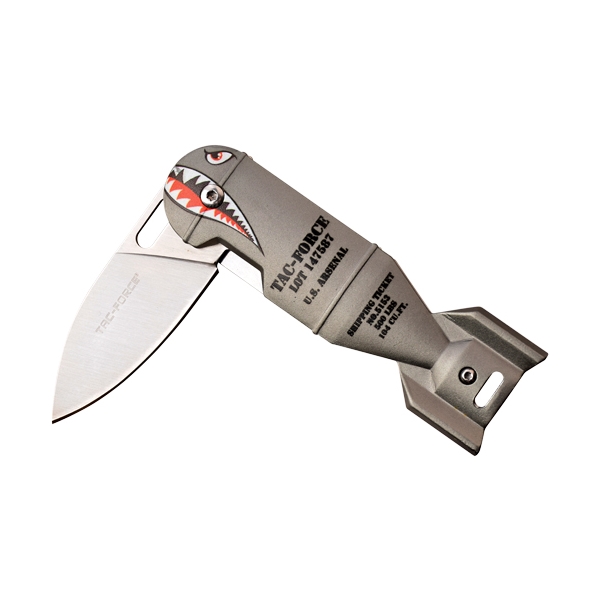 Mc Tac-force 2.25" Drop Point - Folder Grey Shark Bomb/ss