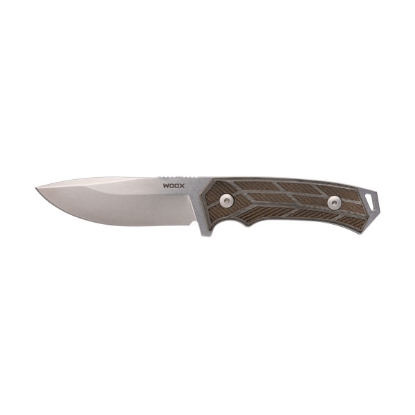 Woox Knife Rock 62 Fixed Blade - 4.25" Grey Micarta Engraved!