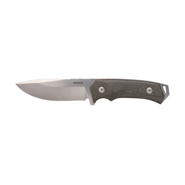 Woox Knife Rock 62 Fixed Blade - 4.25" Grey Micarta Plain Hndl!