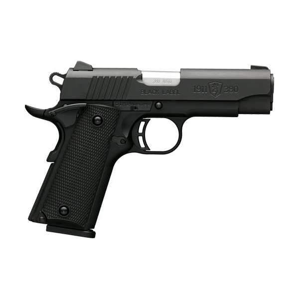 Browning 1911-380 Black Label - Compact 3.62"fs 8rd Black/syn