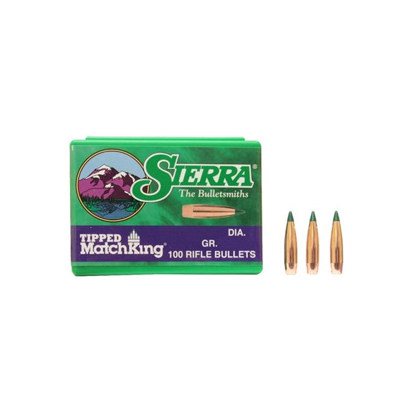 Sierra Bullets .22cal .224 - 77gr Hp-bt Match Tmk 100ct