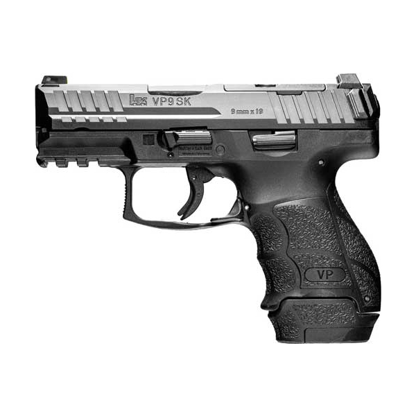 Hk Vp9sk Optics Ready 9mm - 3.39" Bbl 1-15rd 1-12rd Blk