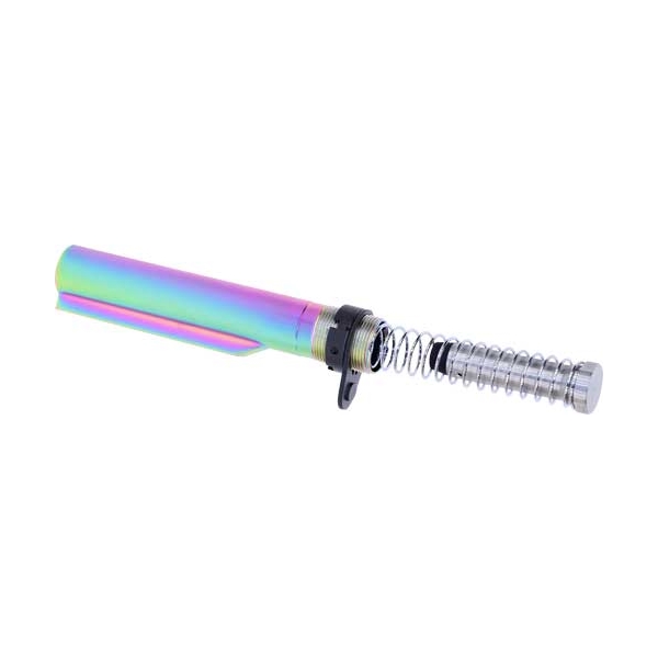 Guntec Ar15 Buffer Tube With - Buffer & Spring Rainbow Pvd