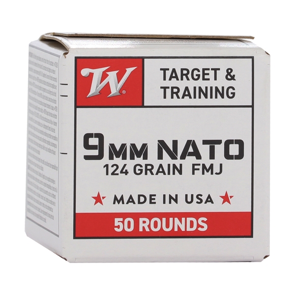 Winchester Nato 9mm Luger - 124gr Fmj-rn 50rd 20bx/cs