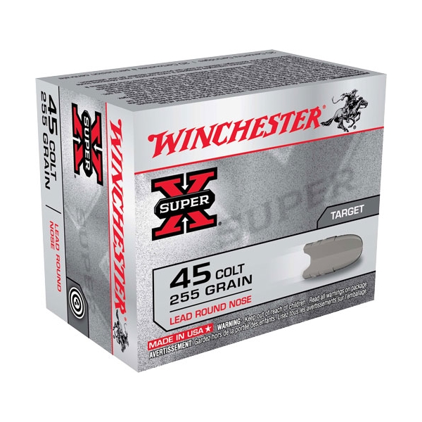 Winchester Super-x 45long Colt - 255gr Lead-rn 20rd 10bx/cs