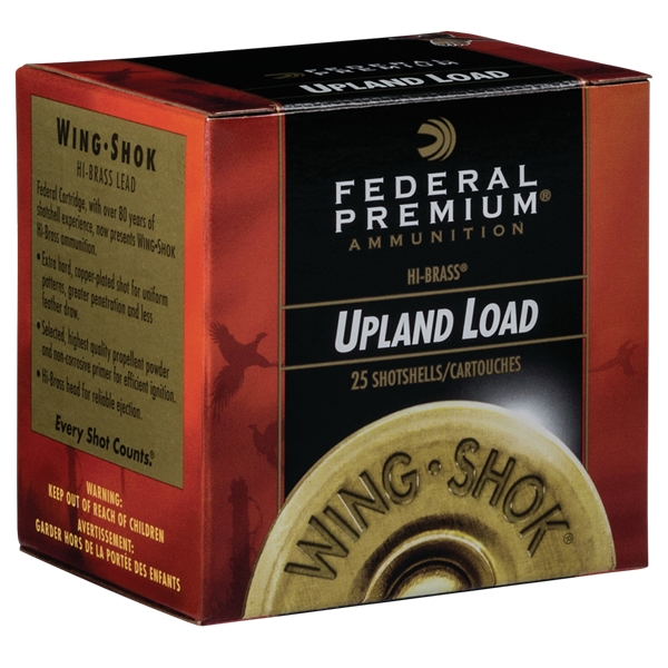 Federal Premium Upland, Fed P28375    Wngshk  28 Hv  3/4         25/10