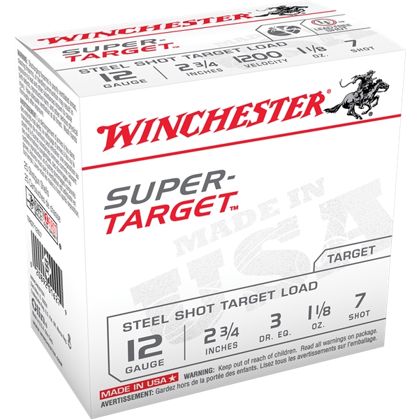 Winchester Ammo Super Target, Win Trgt12s7   Sup Tgt    11/8       5/10  Stl