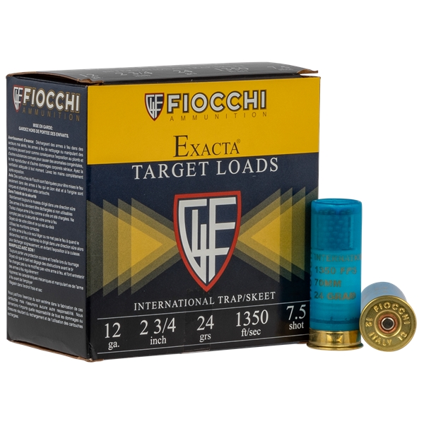 Fiocchi Exacta Target, Fio 12in2475  Trap/skt      24g       25/10