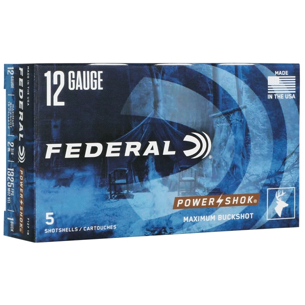 Federal Power-shok, Fed F1271b          12   2-3/4 Max Buck       5/50