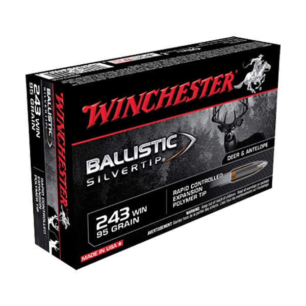 Winchester Ammo Ballistic Silvertip, Win Sbst243a      243     95blst     20/10