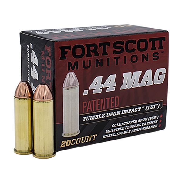 Fort Scott Munitions Tumble Upon Impact (tui), Fsm 44mag-200-scv    44mag  200gr Tui        20/25