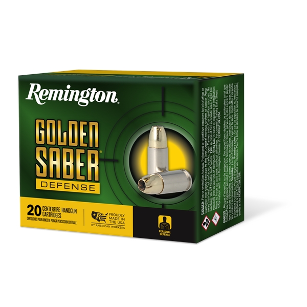 Remington Ammunition Golden Saber Defense, Rem 27607 Gsd40swa   40sw   165 Bjhp         20/25