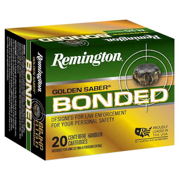 Remington Ammunition Golden Saber Bonded, Rem R21368 10m Bjhpb Gldn Sbr Bnd       180g 20/25