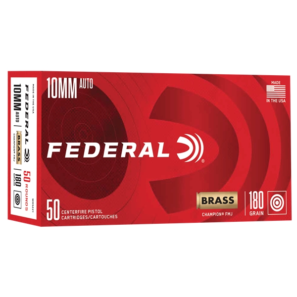 Federal Champion Training, Fed Wm5221      10mm       180 Fmj Brass     50/20