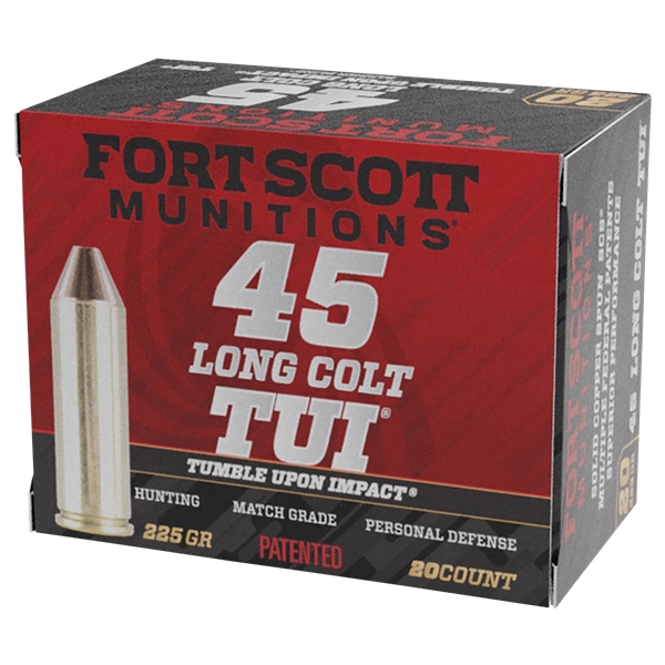 Fort Scott Munitions Tumble Upon Impact (tui), Fsm 45lc-225-scv      45lc  225gr Tui        20/25