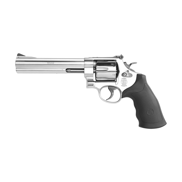 S&w 610 10mm 6.5" As 6-shot - Stainless Steel Rubber