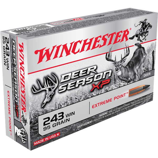 Winchester Ammo Deer Season Xp, Win X243ds        243     95ep       20/10  Deer