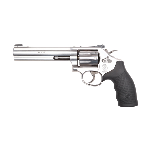 S&w 648 .22wmr 6" Patridge Fs - Stainless Steel Synthetic Grip