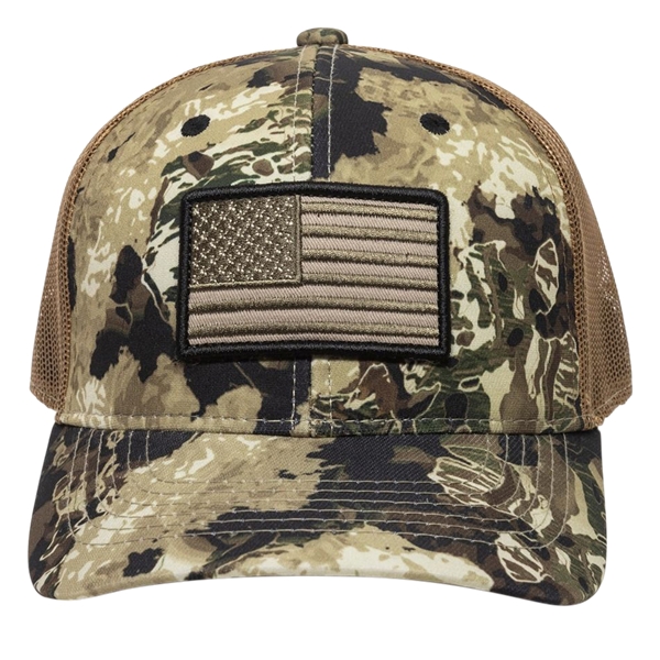 Outdoor Cap Usa Flag, Outdoor Usa170   Usa Flag Hat Veil Whitetail Brown