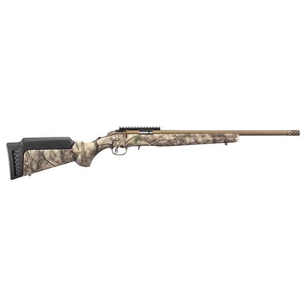 Ruger American Rimfire, Rug 8373  Amer-rf   22wmr 18in Tb   Gowildcamo  9r