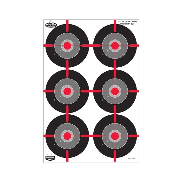 B/c Target Dirty Bird 12"x18" - Multiple Bull's-eye 8 Targets