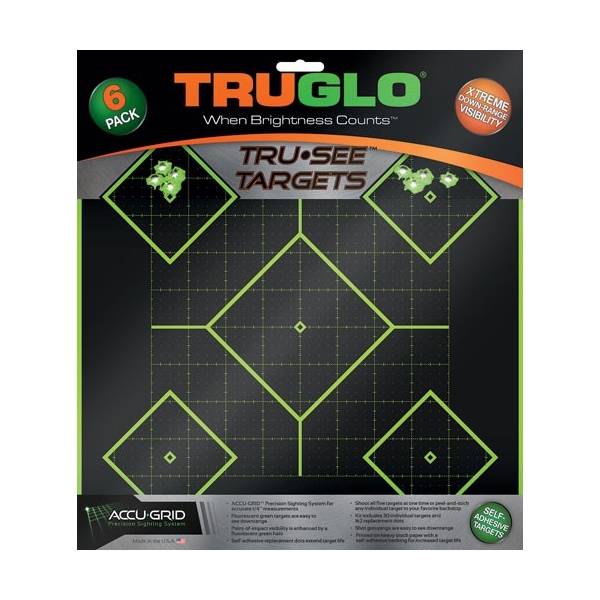 Truglo Tru-see Reactive Target - 5 Daimond 6-pack Green