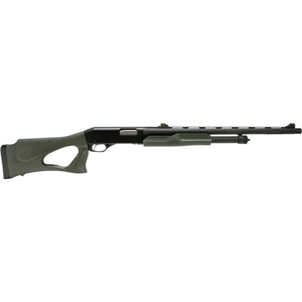 Stevens 320 Turkey 12ga Pump - 22" Vr Black/od Grn Thumbhole