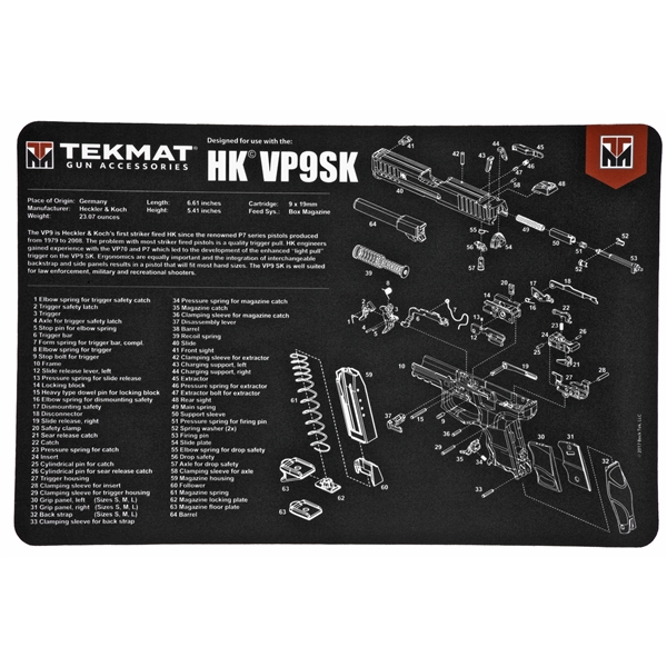 Tekmat Pistol Mat H&k Vp9sk