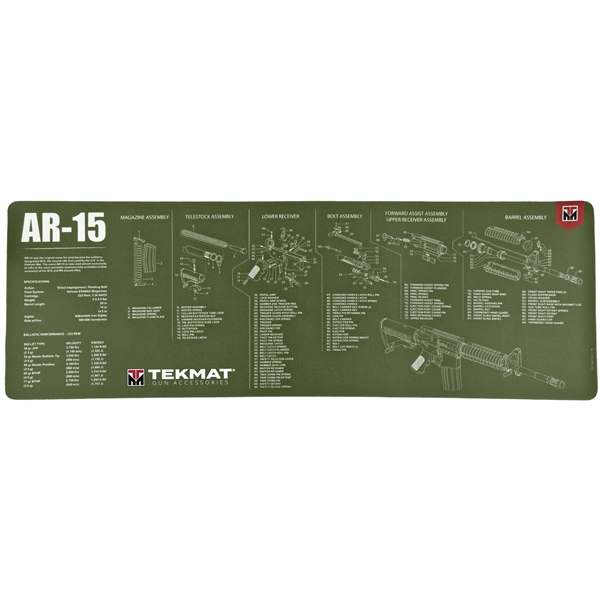 Tekmat Rifle Mat Ar15 Od Green