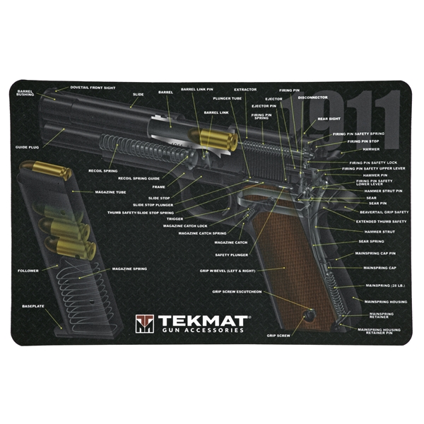 Tekmat Cutaway Pstl Mat 1911 Blk