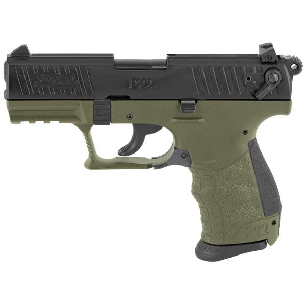 Wal P22q 22lr 3.42" Mltry Grn 10rd