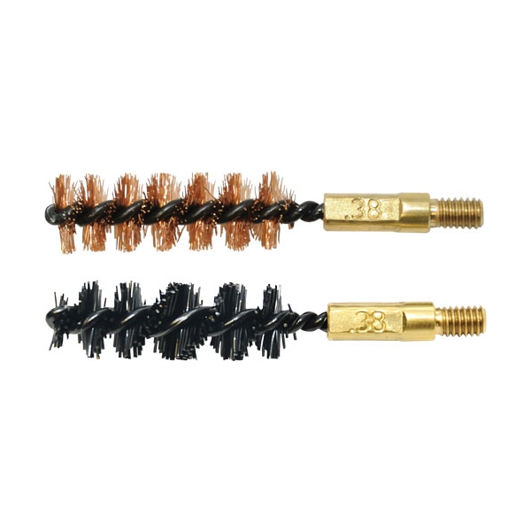 Otis Bore Brush .38 Cal 2-pk - 1-nylon 1-bronze 8-32 Thread