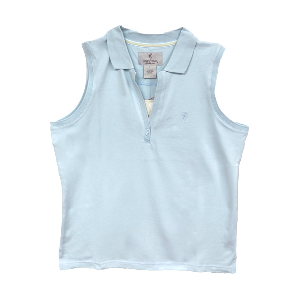 Browning Women's Sleeveless - Polo Xl Ice Blue<