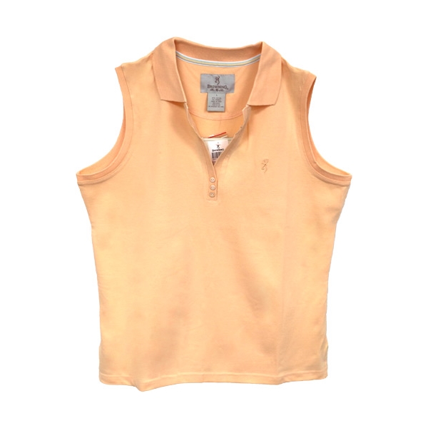 Browning Women's Sleeveless - Polo Lg Peach<