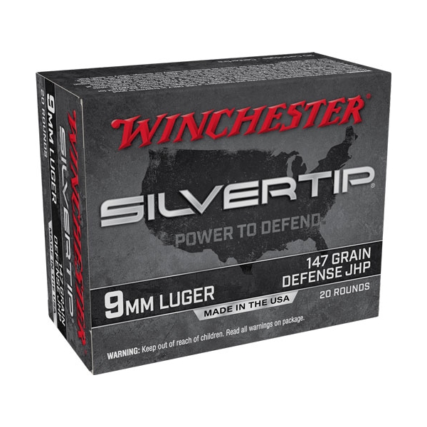 Winchester Silvertip 9mm Luger - 20rd 10bx/cs 147gr Hp