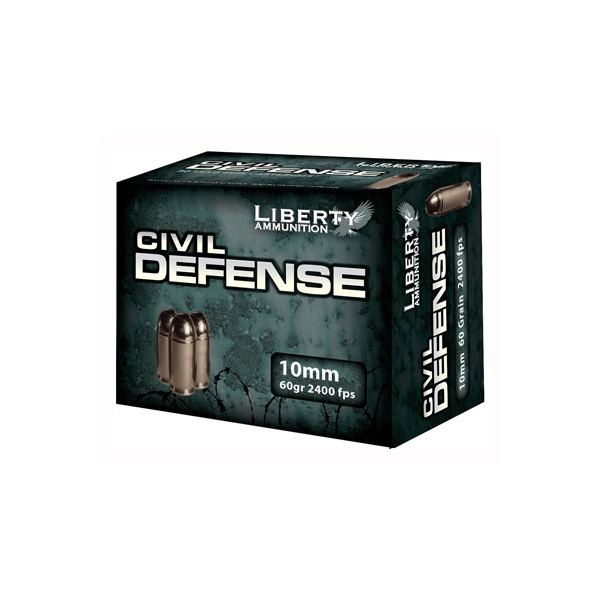 Liberty Civil Defense 10mm - 20rd 50bx/cs Auto 60gr Hp