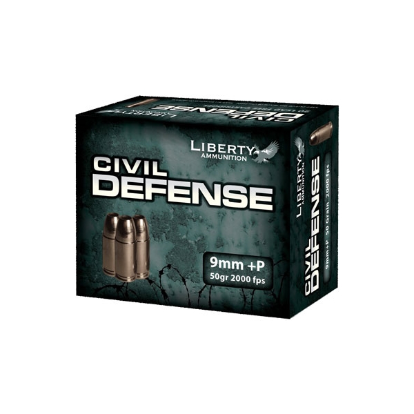 Liberty Civil Defense - 20rd 50bx/cs 9mm Luger 50gr Hp