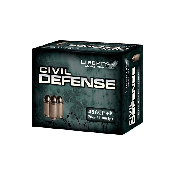 Liberty Civil Defense - 20rd 50bx/cs 45acp 78gr Hp