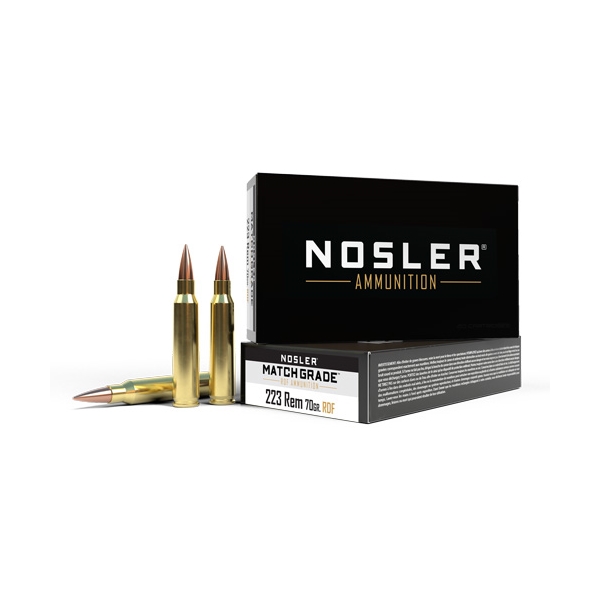 Nosler Match Grade 223rem 70gr - 20rd 20bx/cs Rdf Hpbt