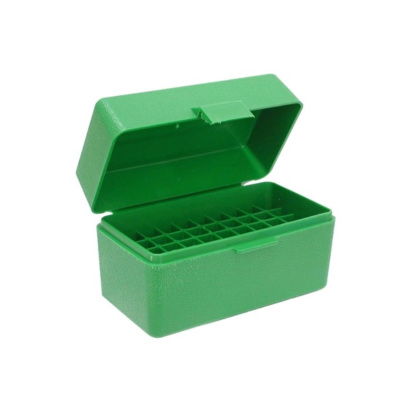 Mtm Ammo Box .22/6mm Ppc & Br - 50-rounds Flip Top Style Green