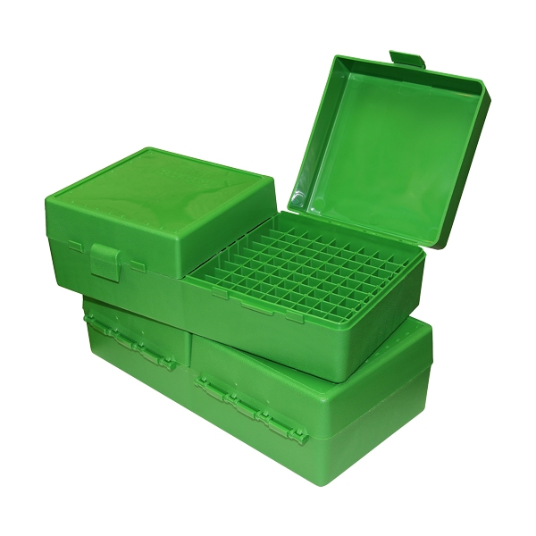 Mtm Ammo Box Small Rifle - 200-rounds Flip Top Style Grn