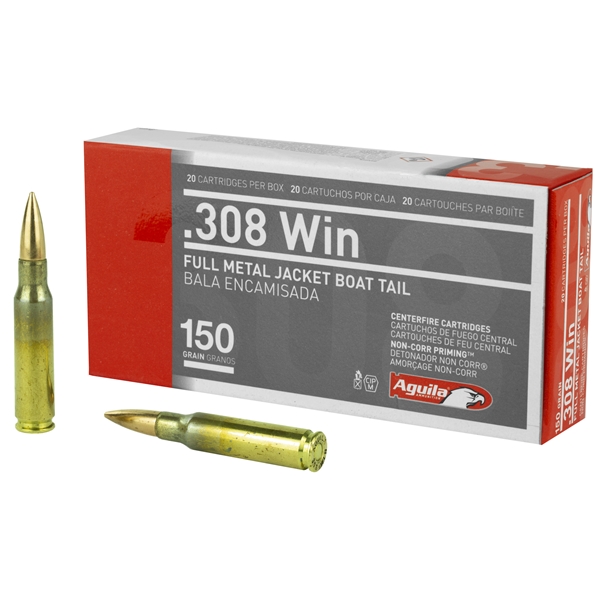 Aguila 308win 150gr Fmjbt 20/500