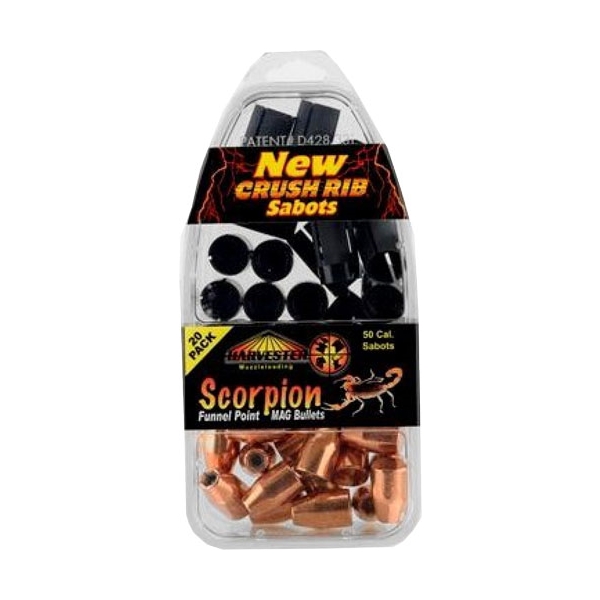 Harvester Scorpion 50 Cal. - 240gr .451 Funnel Point 20pk