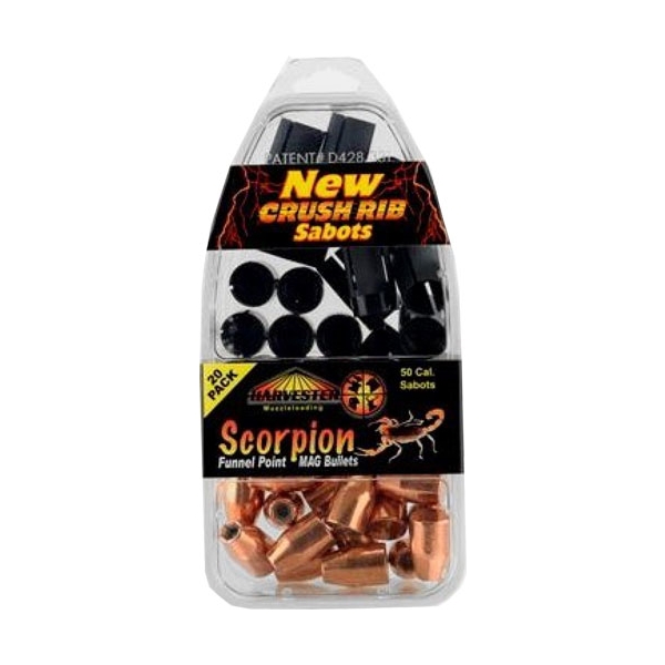 Harvester Scorpion 50cal 260gr - .451 Funnel Point Sabot 20pk