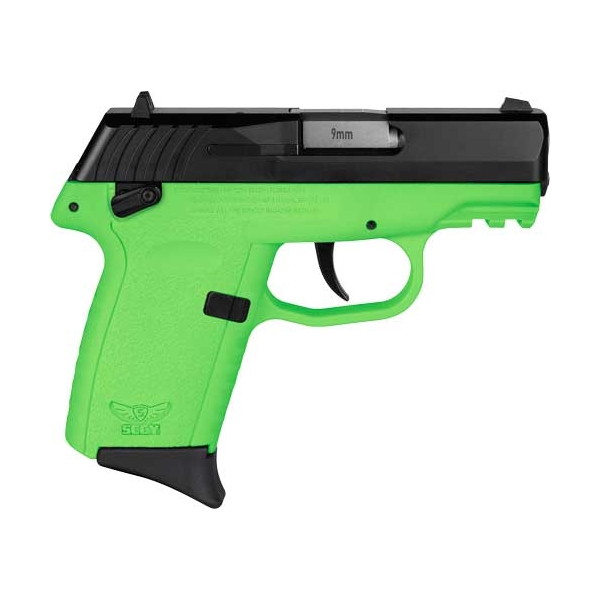 Sccy Cpx1-cb Pistol Gen 3 9mm - 10rd Black/lime W/safety