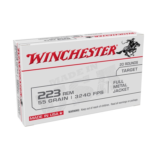 Win Usa Trgt 223rem 55gr Fmj 20/1000