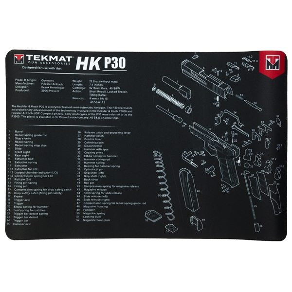 Tekmat Pistol Mat H&k P30