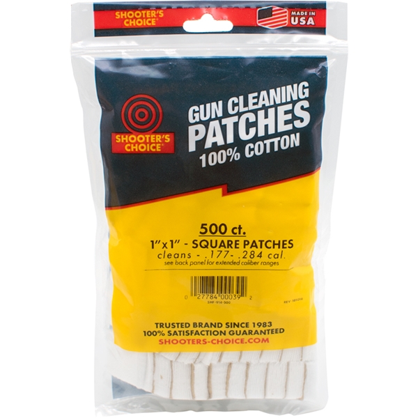 Shooters Choice 1" Square - Cleaning Patches 500 Pack