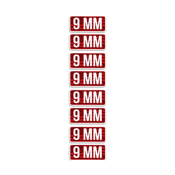 Mtm Ammo Caliber Labels 9mm - 8-pack